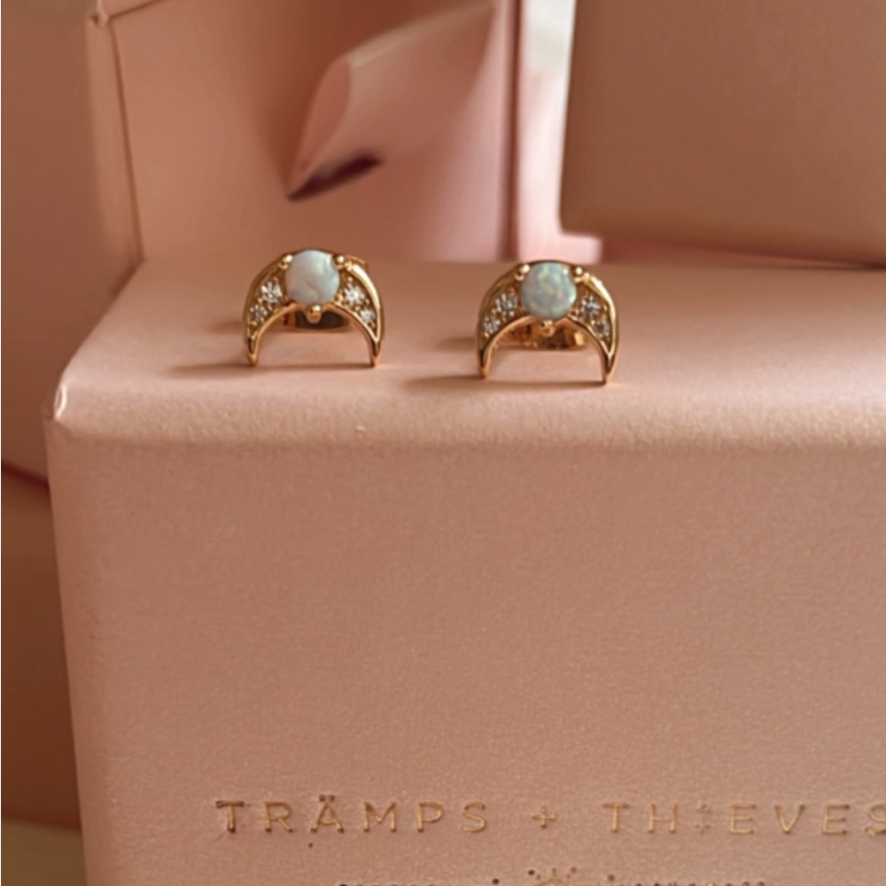 Sienne Moon Stud Earrings